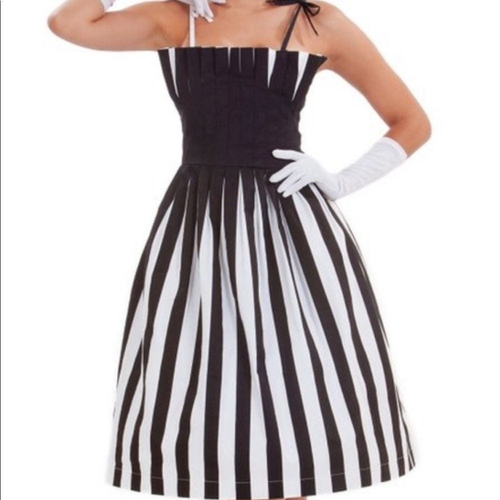 Tatyana Black and White Stripes Sundress - XS